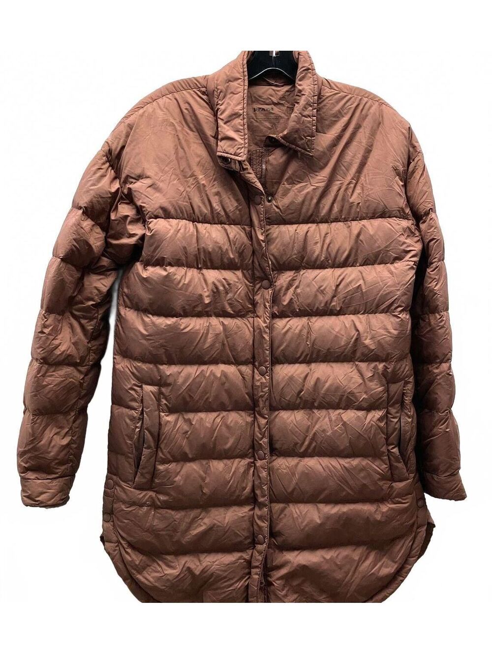 prAna Size M Brown Down Insulated Puffer Coat Jacket